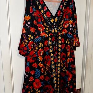 Vibrant Floral Midi Dress